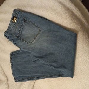 Democracy Flexellent Jeans Womens 14 Sequin Accent Factory Distressed